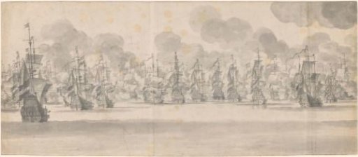 The Naval Battle off Katwijk (middle sheet), 1653
