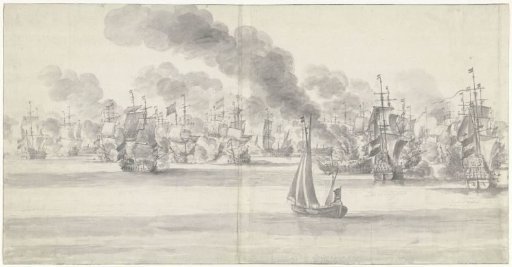 The Naval Battle off Katwijk (left sheet), 1653