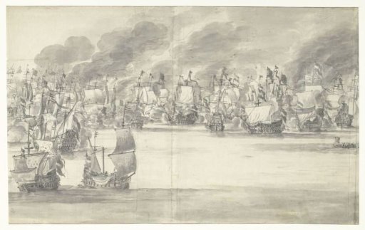 Naval Battle at Terheide, 10 August 1653 (middle sheet)