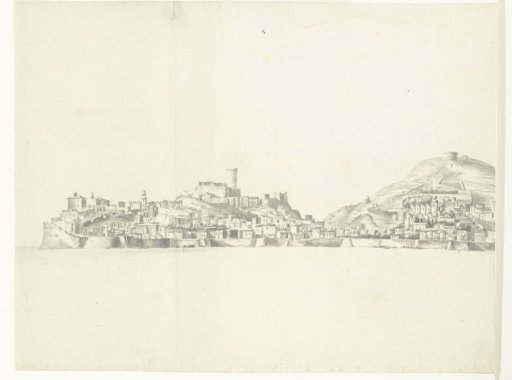 View of the Italian city of Gaeta (left sheet)