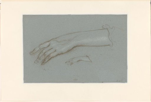 A large and a small study of a hand