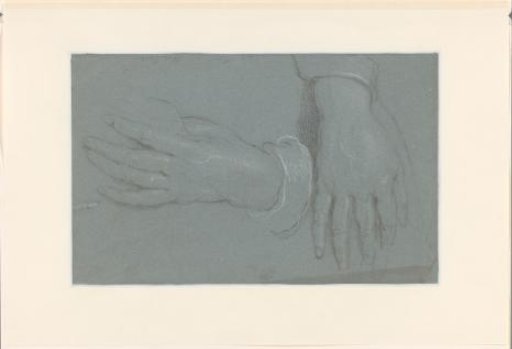 Study of two hands lying flat
