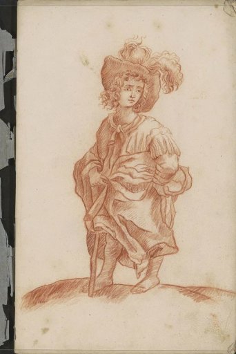 Boy with a hat with a feather