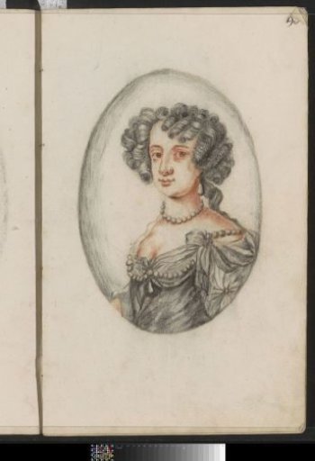 Portrait of a woman in an oval