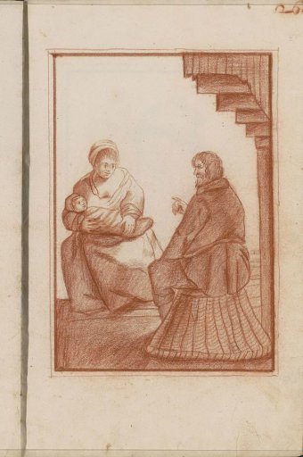 Man and woman with a baby in an interior