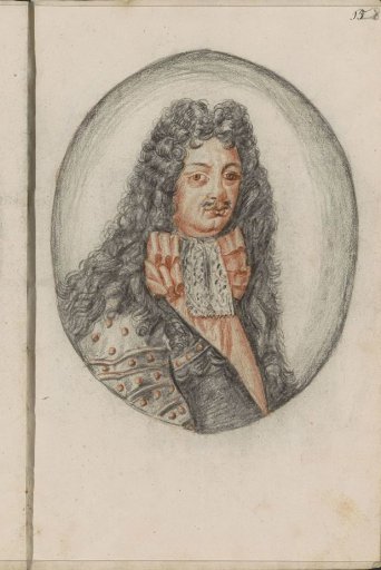 Portrait of a man in an oval