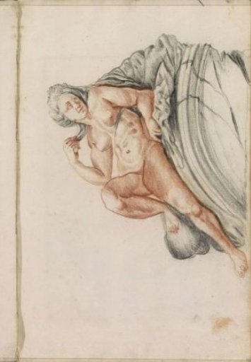 Seated nude woman, possibly Juno