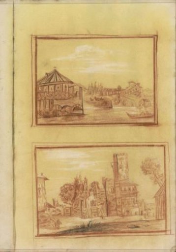 Two city views