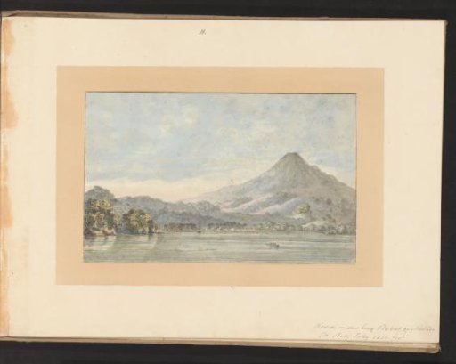 Kema and the mountain Klabat in Manado