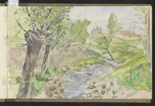 Hilly landscape with a stream