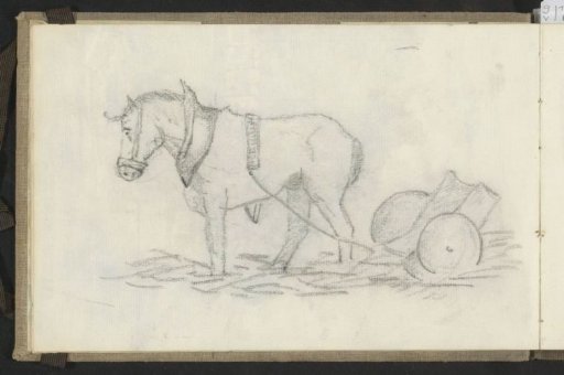 Ploughing horse