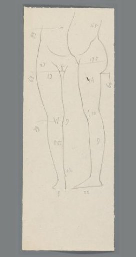 Proportion study of the lower body of a woman