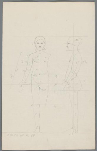 Proportion study of a girl or young woman
