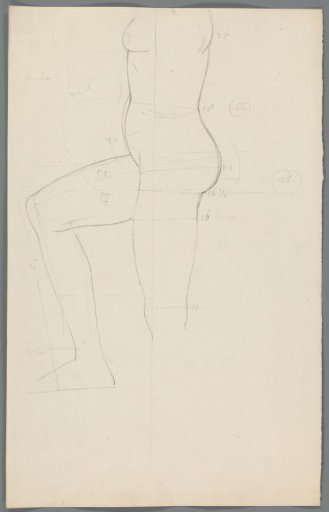 Study of a torso and a bent leg