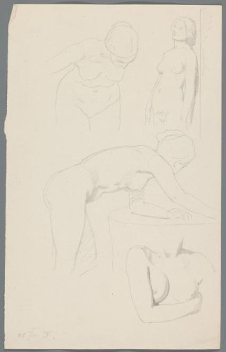 Studies of a nude woman