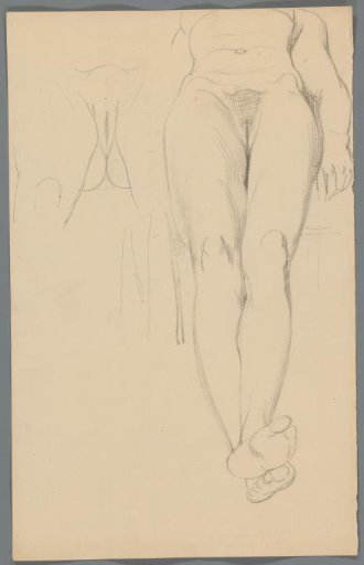 Study of the lower body of a reclining woman
