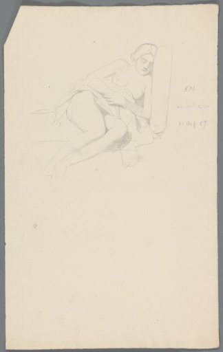 Study of a Sleeping Woman on the Edge of a Bed