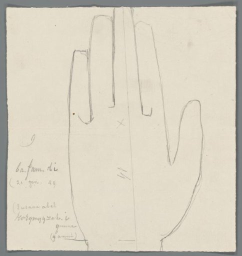 Outline of a hand