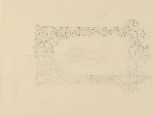 Angel in a Cartouche of Leaves