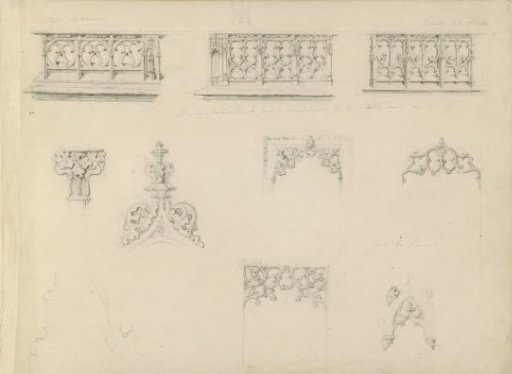 Fifteenth-century Gothic balustrades and Gothic tracery