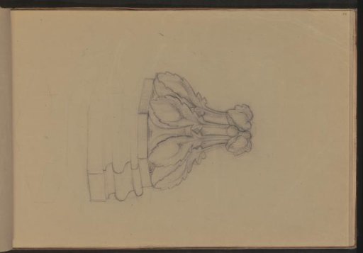 Capital with leaf motif