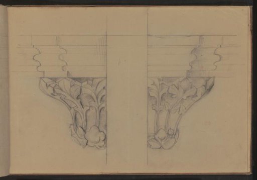 Capitals with leaf motifs