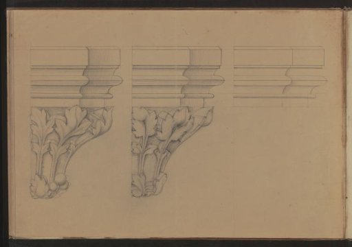 Capitals with leaf motifs