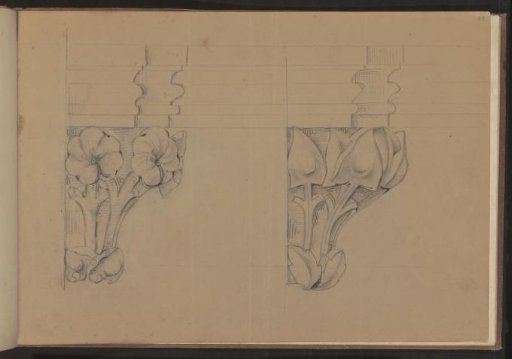 Capitals with leaf and flower motifs