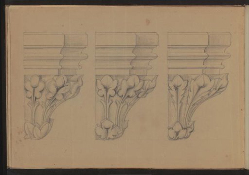 Capitals with leaf motifs