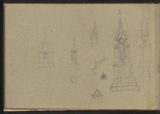 Gothic monuments and spires