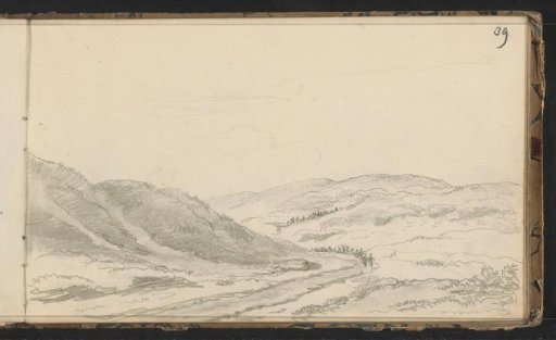 Path in a hilly landscape