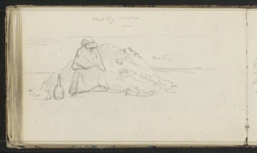 Landscape with a Seated Girl by a Stack of Peat
