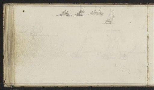 Study sheet with rowing and sailing boats