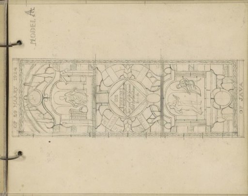 Design for a stained-glass window with the theme 'Peace'