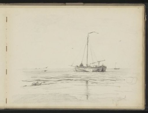 Fishing boat off the coast of Katwijk