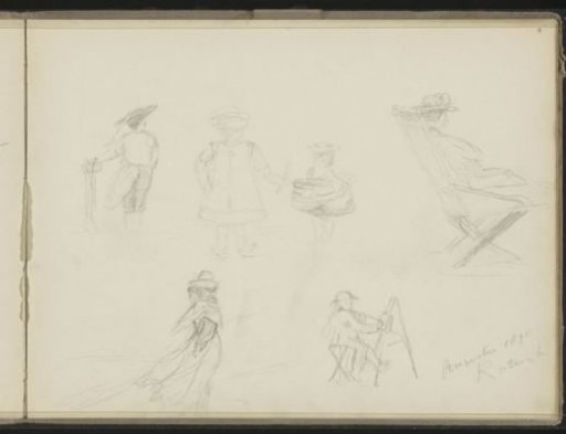 Figures on the beach at Katwijk