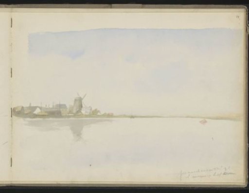 Landscape with water and a mill