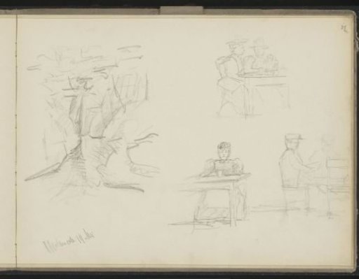 Landscape with Men and Women Sitting at Tables