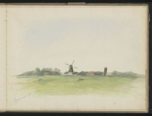 Landscape with a mill at Groningen