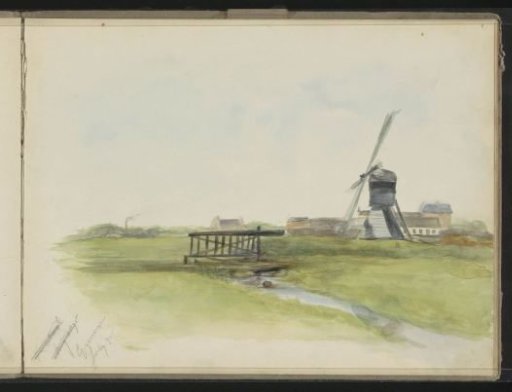 Landscape with a mill near Groningen