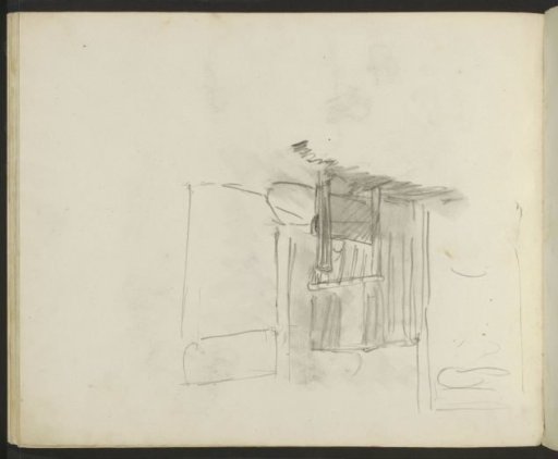 Study, probably of a fence in a stable