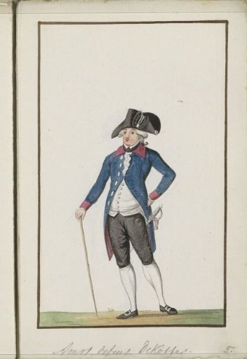 Uniform of the Amsterdam Defense System on the Cutter Hector, ca. 1785
