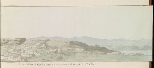 View of the castle of Capo di Monte and surroundings during the descent at Castel Sant'Elmo
