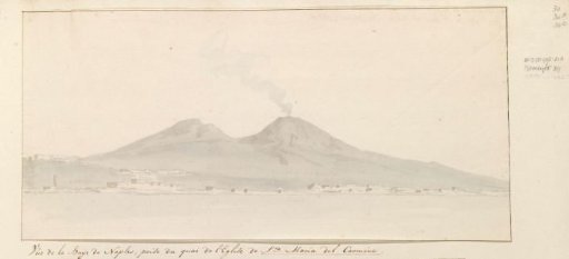 View of the Gulf of Naples from the quay near the church of Santa Maria del Carmine