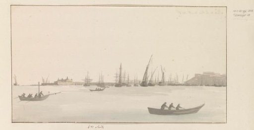 View of the Gulf of Naples from the quay near the church of Santa Maria del Carmine