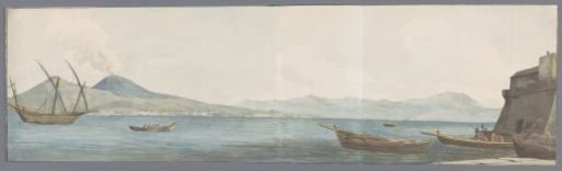 View of Vesuvius and the Coast of Portici from the Corner of Castel dell'Ovo