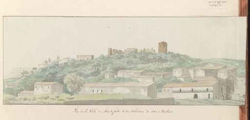 View of Monteforte Irpino and Castello San Martino
