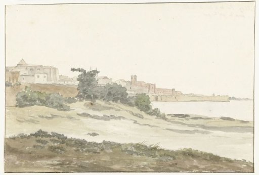 View of Barletta on the coast