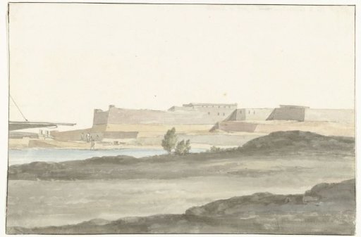 View of the castle in the harbour of Barletta