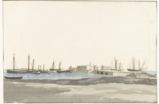 Harbour of Barletta with ships